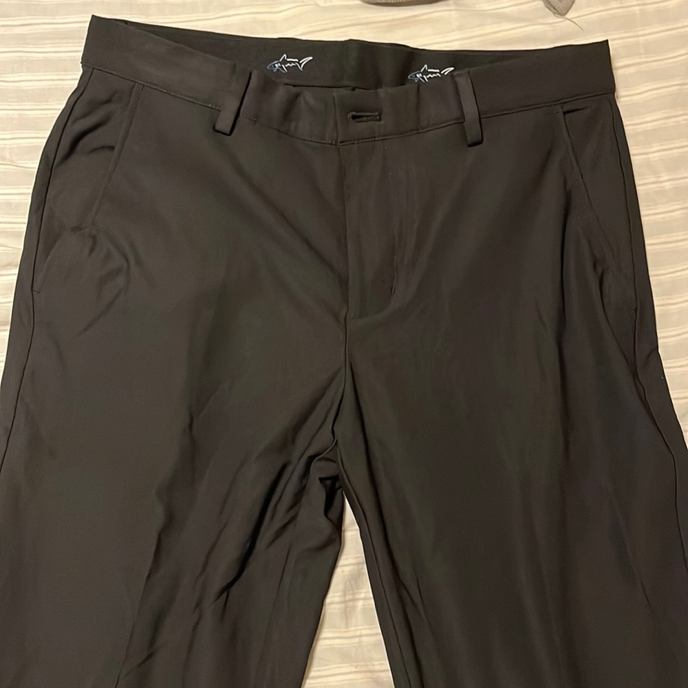 Greg Norman black mini check stretch pant.           32x34
